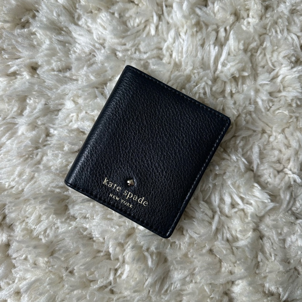kate spade Black Leather Bifold Wallet